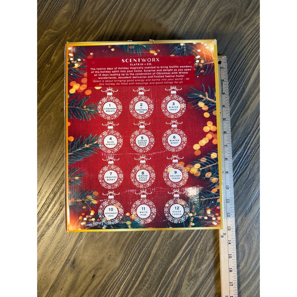 ScentWorx 12 Days of Scent Advent Calendar Candle Set 12pc Multi New Holiday - Picture 4 of 10
